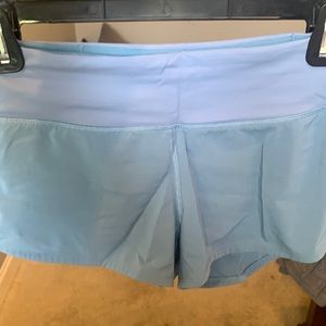 Lululemon muted baby blue size 6 speed shorts